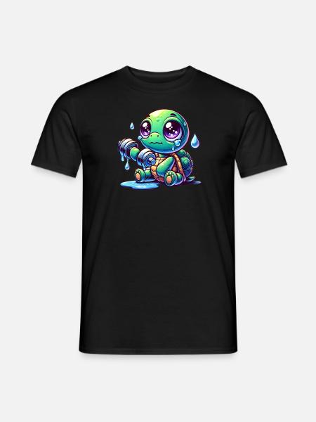 Struggle Mode: ON 🐢💪😢 - Fitness Edition - Männer T-Shirt - Schwarz