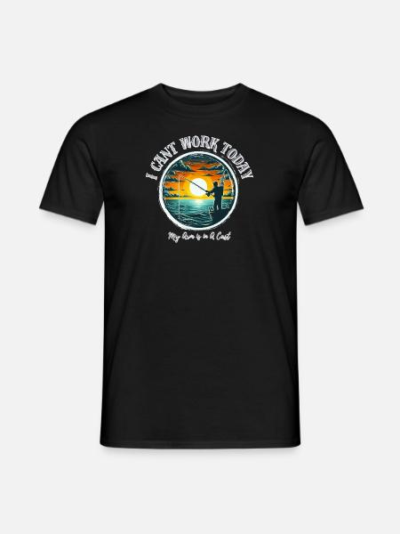 Better fishing than working - Men's T-Shirt - black