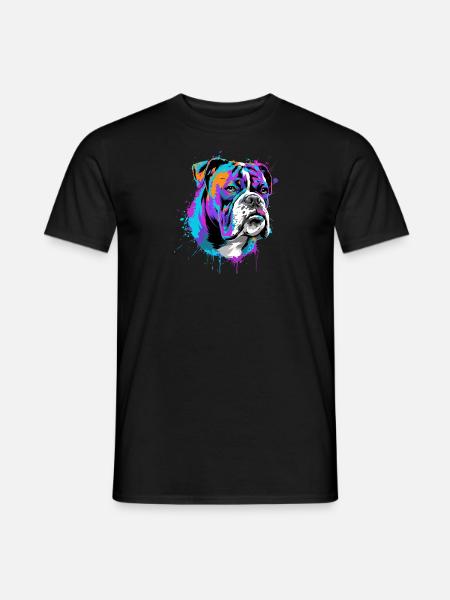 Splash Art Boxer Propriétaire D'un Chien Cadeau - T-shirt homme - noir