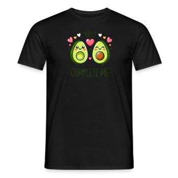 You Complete Me – Avocado Edition - Men's T-Shirt - black - Front - AI Model Male 178 light (178cm)