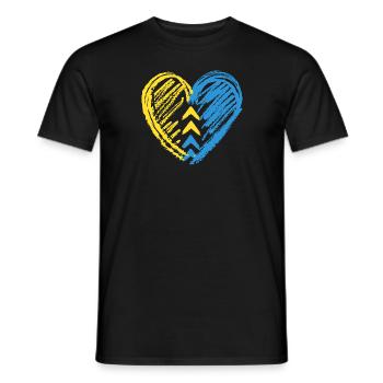 Diagram of Down syndrome of the heart loop - Men's T-Shirt - black - Front - AI Model Male 178 light (178cm)