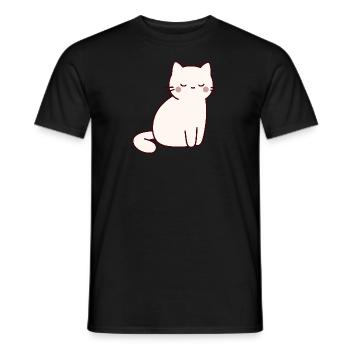 Chat animaux de compagnie - T-shirt homme - noir - Devant - AI Model Male 178 light (178cm)