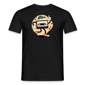 Dancing Cassette Tape (Vintage Style) - T-shirt homme - noir - Devant - AI Model Male 178 light (178cm)