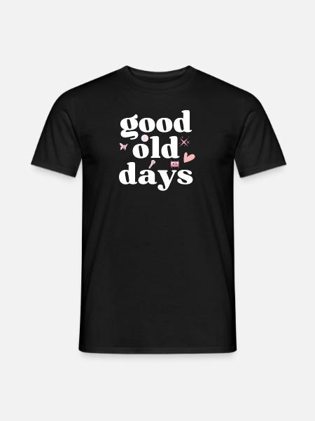 good old days white cassette - Men's T-Shirt - black