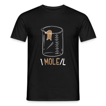 One Mole Per Liter Lustig Chemie Geek Physik Nerd - Männer T-Shirt - Schwarz - Vorne - AI Model Male 178 light (178cm)