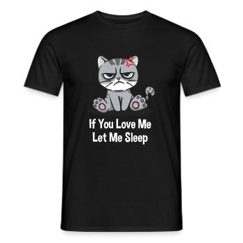 Wenn du mich liebst, lass mich lustige Paare Humor - Männer T-Shirt - Schwarz - Vorne - AI Model Male 178 light (178cm)