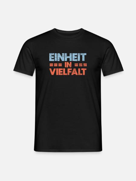 Einheit In Vielfalt - Männer T-Shirt - Schwarz