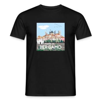 Oberes Bergamo - Männer T-Shirt - Schwarz - Vorne - AI Model Male 178 light (178cm)