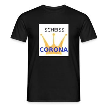 Merde Corona avec couronne - T-shirt homme - noir - Devant - AI Model Male 178 light (178cm)