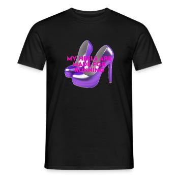 My Heels are made for running - Männer T-Shirt - Schwarz - Vorne - AI Model Male 178 light (178cm)