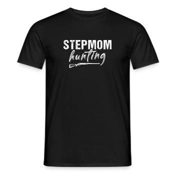 Stiefmütter JagenVintage Stepmom Hunting Sprüche - Männer T-Shirt - Schwarz - Vorne - AI Model Male 178 light (178cm)