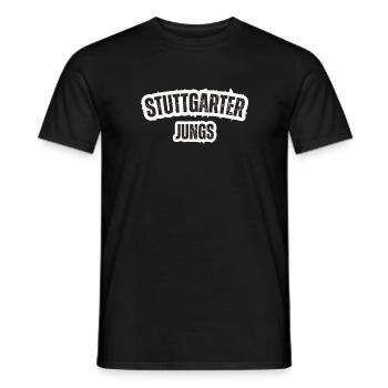 Stuttgarter Jungs - Männer T-Shirt - Schwarz - Vorne - AI Model Male 178 light (178cm)