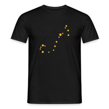 Star sign Scorpio Zodiac Night Star Starlight - Men's T-Shirt - black - Front - AI Model Male 178 light (178cm)