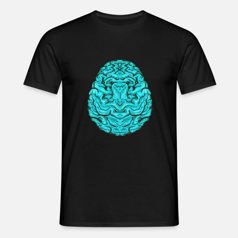 Hjerneblå - T-shirt til herrer - sort