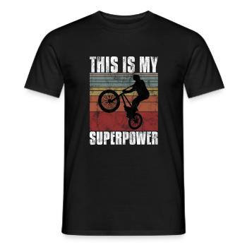 BMX is my Superpower Bike Bike - Men's T-Shirt - black - Front - AI Model Male 178 light (178cm)