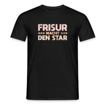 Frisur Macht Den Star - Männer T-Shirt - Schwarz - Vorne - AI Model Male 178 light (178cm)