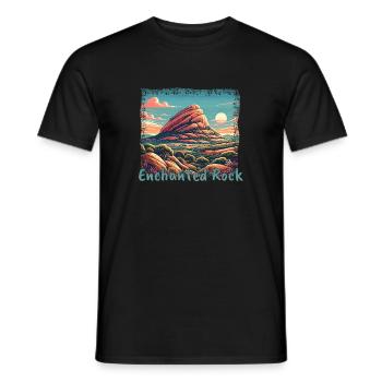 Verzauberter Felsen Texas Grunge Berge - Männer T-Shirt - Schwarz - Vorne - AI Model Male 178 light (178cm)