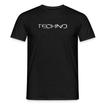 TECHNO DJ EDM Music Acid House Rave Music Festival - Men's T-Shirt - black - Front - AI Model Male 178 light (178cm)