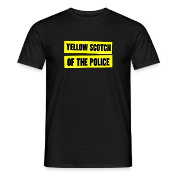 yellow scotch of the police - T-shirt homme - noir - Devant - AI Model Male 178 light (178cm)