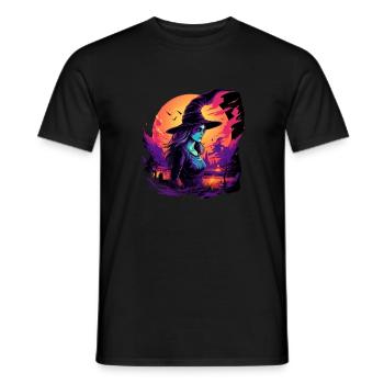 Hexe / Witch - Men's T-Shirt - black - Front - AI Model Male 178 light (178cm)