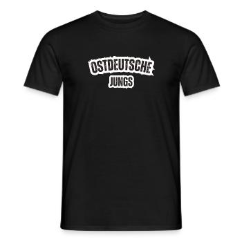 East German Boys - Men's T-Shirt - black - Front - AI Model Male 178 light (178cm)
