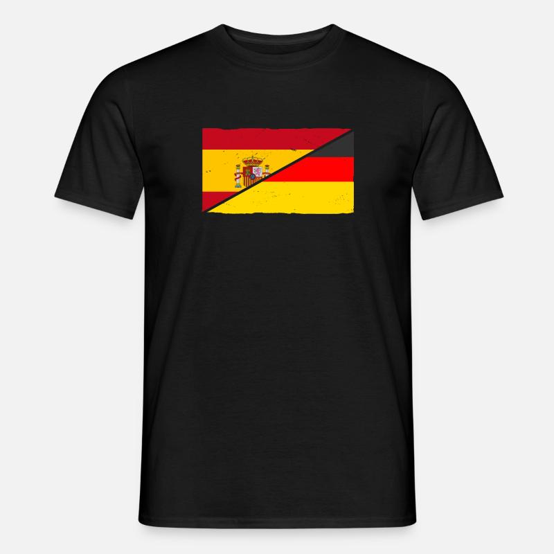 Spanier Deutschland Spanien - Männer T-Shirt - Schwarz