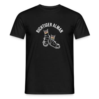 Richtiger Alman - Männer T-Shirt - Schwarz - Vorne - AI Model Male 178 light (178cm)