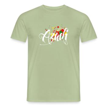 Newroz Azadi - Men's T-Shirt - sage - Front - AI Model Male 178 light (178cm)