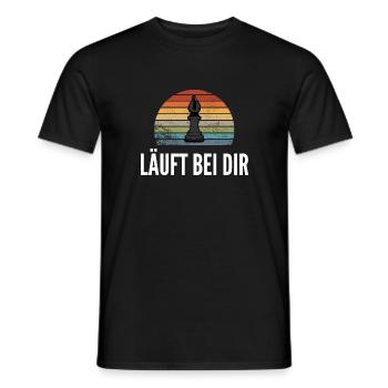 Schach Geschenk Schachspieler Meme Läuft Bei Dir - Männer T-Shirt - Schwarz - Vorne - AI Model Male 178 light (178cm)