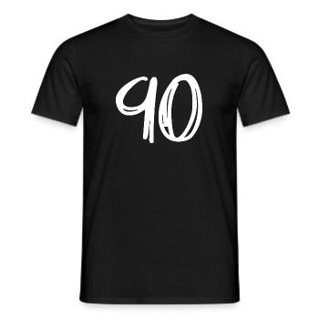 90 JAHRE. 90-JÄHRIGES JUBILÄUM. GEBURTSTAG 90 JAHRE. JAHR - Männer T-Shirt - Schwarz - Vorne - AI Model Male 178 light (178cm)