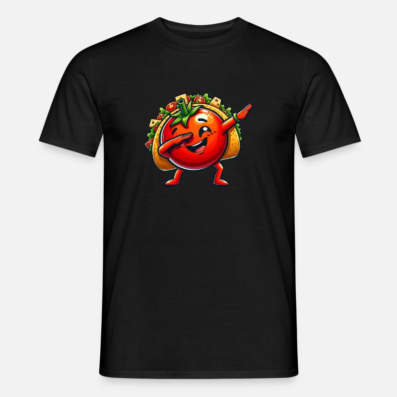 Taco with Tomato Dabbing Comic - Men's T-Shirt - black