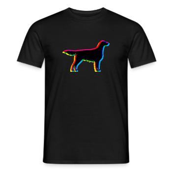 CMYK Irish Red and White Setter - Men's T-Shirt - black - Front - AI Model Male 178 light (178cm)
