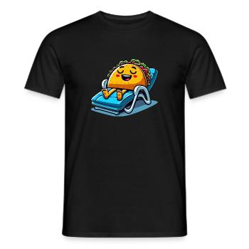 Summer Taco on the Beach Sun Lounger - Men's T-Shirt - black - Front - AI Model Male 178 light (178cm)