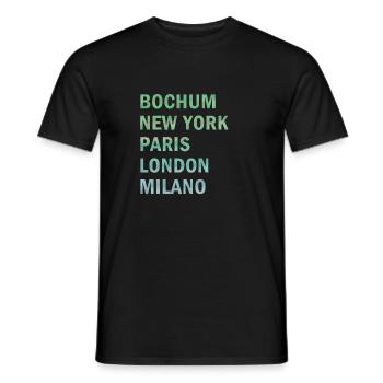 Metropole Bochum - Männer T-Shirt - Schwarz - Vorne - AI Model Male 178 light (178cm)