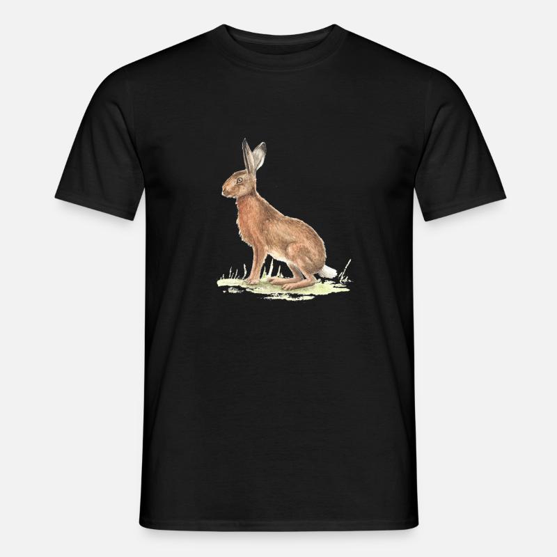 Hase - Männer T-Shirt - Schwarz