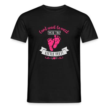Can't wait to meet those tiny little feet - Baby - T-shirt homme - noir - Devant - AI Model Male 178 light (178cm)