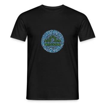 Libra Eye Test Zodiac Symbol - Men's T-Shirt - black - Front - AI Model Male 178 light (178cm)