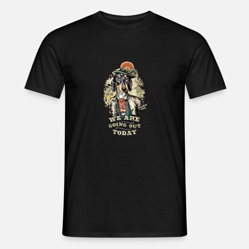 Dackel - Männer T-Shirt - Schwarz