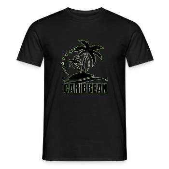CARIBBEAN - Men's T-Shirt - black - Front - AI Model Male 178 light (178cm)