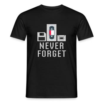 Ne jamais oublier les cassettes vidéo sur cassettes Tech - T-shirt homme - noir - Devant - AI Model Male 178 light (178cm)