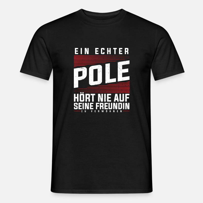 Polen - Ein Echter Pole - Männer T-Shirt - Schwarz