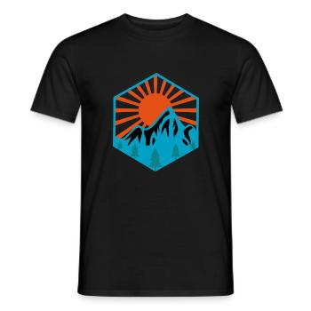 Outdoor Travel Adventure Nature - Men's T-Shirt - black - Front - AI Model Male 178 light (178cm)