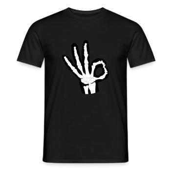 OK Knochen - Männer T-Shirt - Schwarz - Vorne - AI Model Male 178 light (178cm)