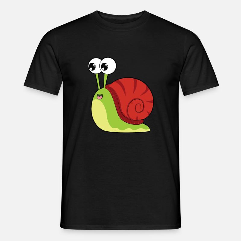 snegl - Mænd T-shirt - sort