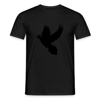 dove of peace - Men's T-Shirt - black - Front - AI Model Male 178 light (178cm)
