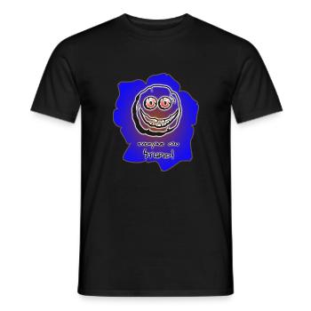 everyone can stupid - Men's T-Shirt - black - Front - AI Model Male 178 light (178cm)