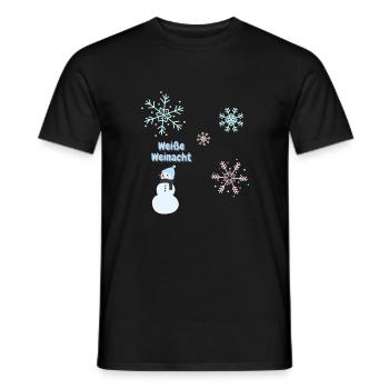 Weiße Weinacht - Männer T-Shirt - Schwarz - Vorne - AI Model Male 178 light (178cm)