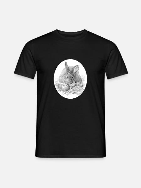 Kaninchen - Männer T-Shirt - Schwarz