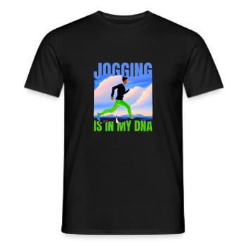 LE JOGGING EST DANS MON ADN - T-shirt homme - noir - Devant - AI Model Male 178 light (178cm)