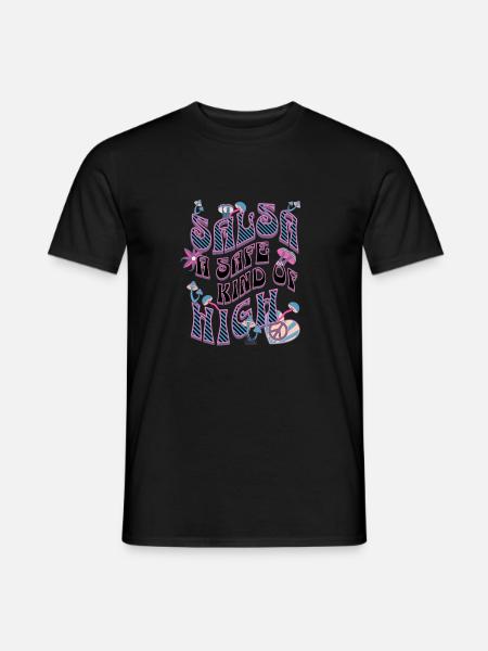 Salsa Hippie Style, Flower Power, Retro Style, - Men's T-Shirt - black